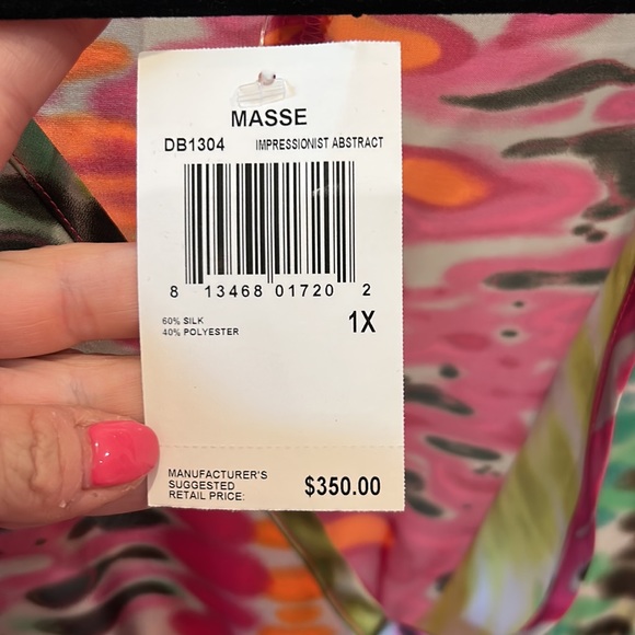 Melissa Masse impressionist abstract print dress in size 1X. - Picture 7 of 7